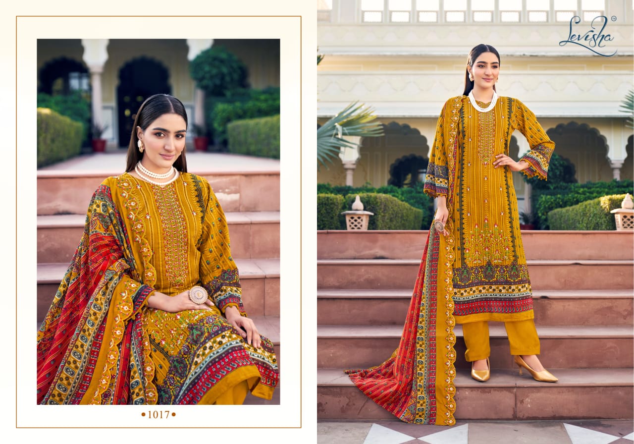 Madhubala By Levisha Cambric Cotton Printed Dress Material Suppliers In India